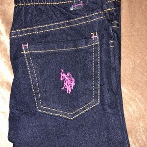 2T US Polo Assn Girls Jeans, stretch dark wash NEW